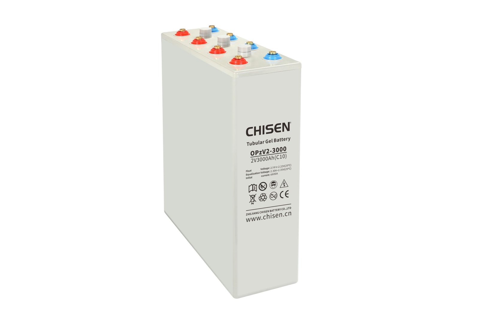 CHISEN OPzV 2V 3000Ah Battery — OPzV Tubular GEL Technology