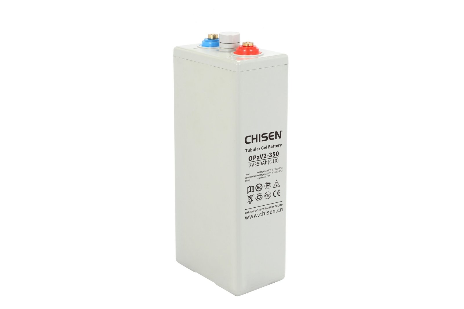 CHISEN OPzV 2V 350Ah Battery — OPzV Tubular GEL Technology